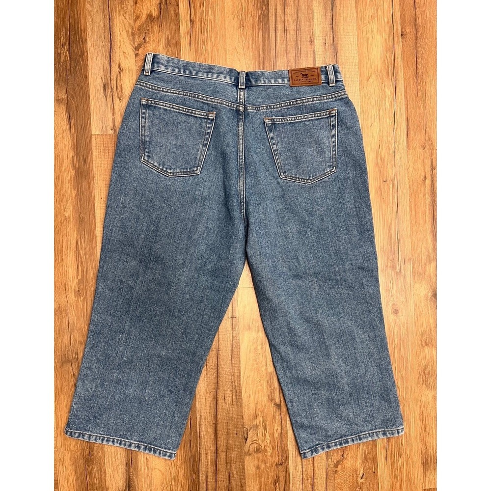 Lauren Jeans Co Ralph Lauren Capri Jeans 100% Cotton High Rise Size 14 - Picture 2 of 9